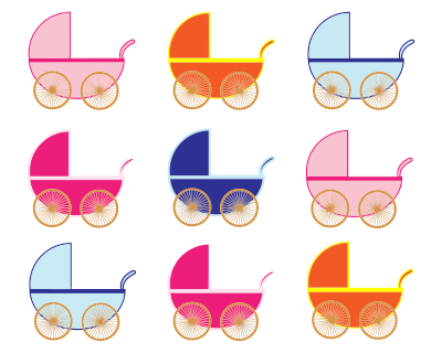 Baby Carriages clipart
