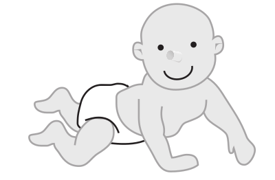 Baby crawling clipart