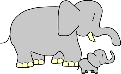 Baby elephant clipart