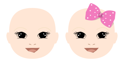 Baby Face - Boy / Girl clipart