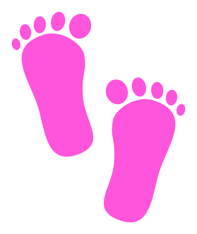 Baby footprints clipart