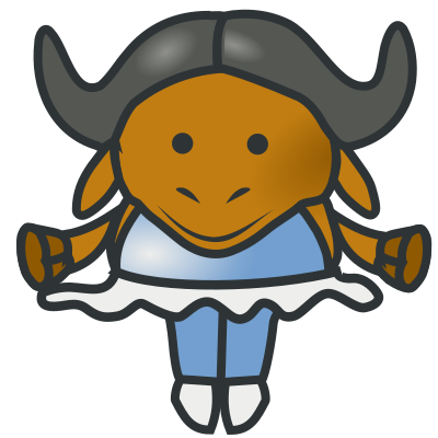 baby GNU Ballerina clipart