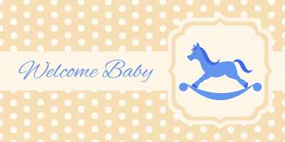Baby greeting card (boy) clipart
