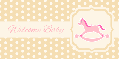 Baby greeting card (girl) clipart