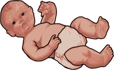 Baby in a Diaper clipart