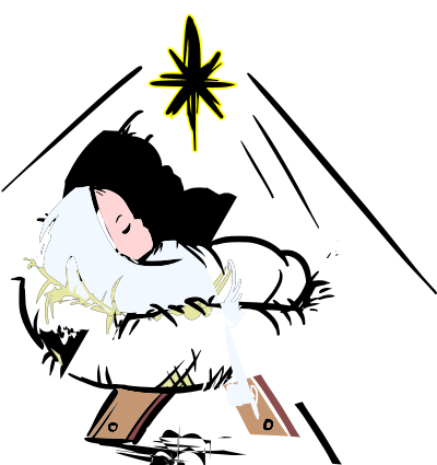 Baby Jesus Manger Scene clipart