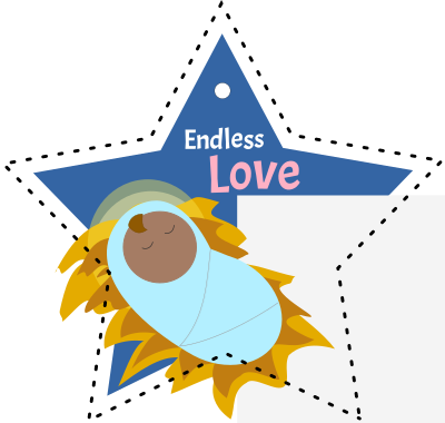 Baby Jesus Star Ornament clipart