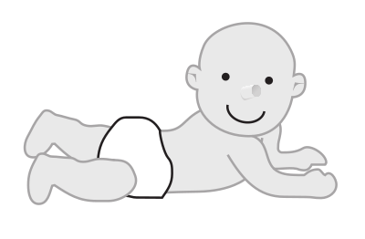 Baby laying clipart