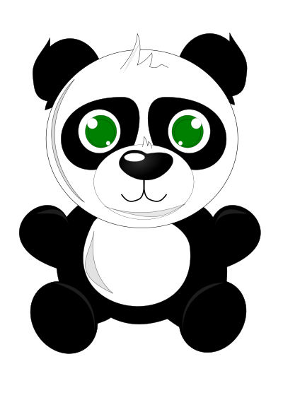 Baby panda clipart