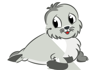 Baby seal drawing clipart