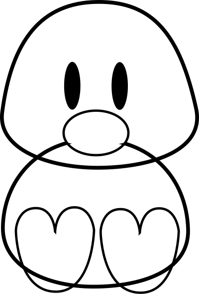 Baby Tux clipart