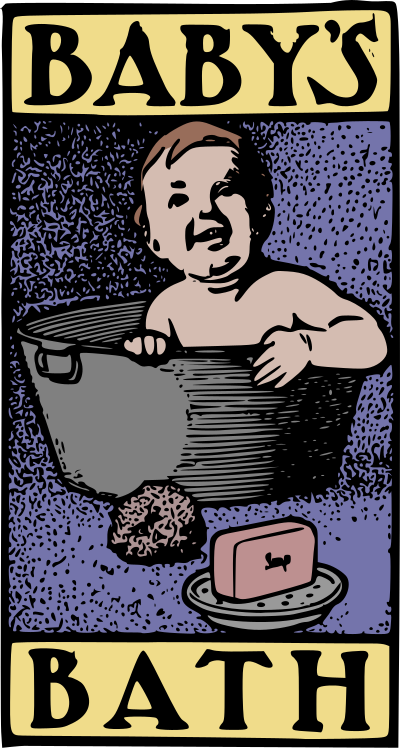 Baby's Bath - Colour Remix clipart