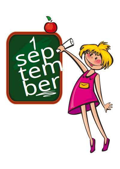 Back to school on 1 september clipart