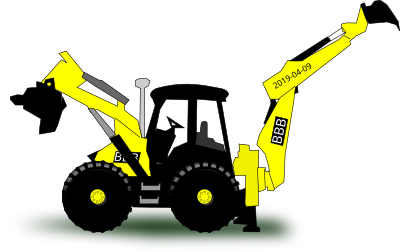 Backhoe clipart