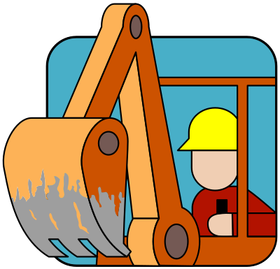 Backhoe operator clipart