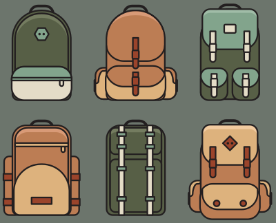 Backpacks clipart