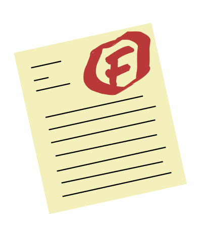 Bad Grade clipart