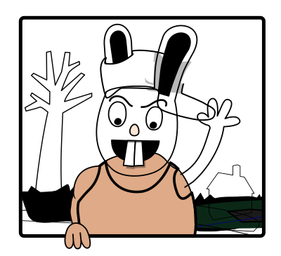 Bad rabbit clipart