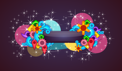 Badge With Abstract Background 1 clipart