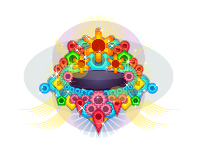Badge With Abstract Background 3 clipart