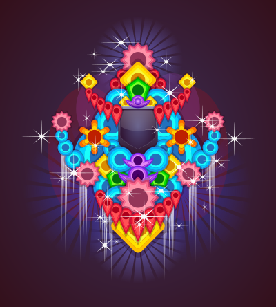 Badge With Abstract Background 4 clipart