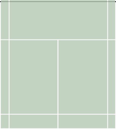 Badminton half court clipart