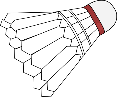 Badminton Shuttlecock - Colour clipart