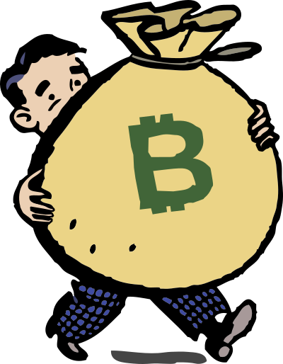 Bag of Bitcoin Colour clipart