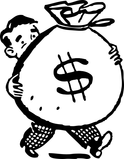Bag of money clipart