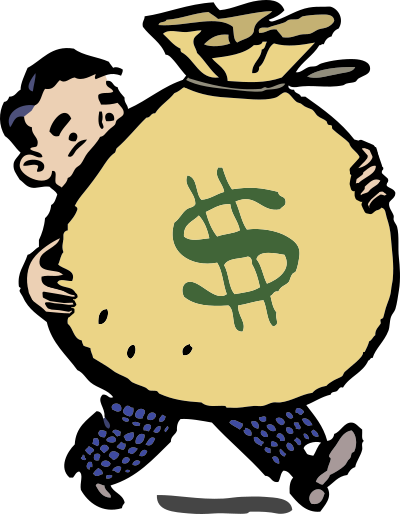 Bag of Money Colour clipart