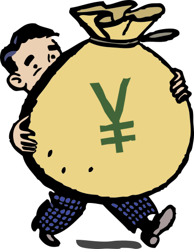 Bag of Yen Colour clipart