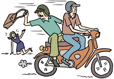 Bag Snatching - Colours clipart