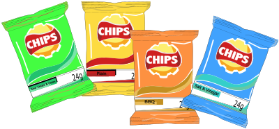 Bags of Chips clipart