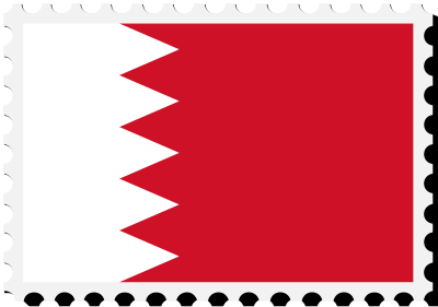 Bahrain flag stamp clipart