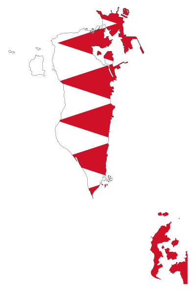 Bahrain Map Flag clipart