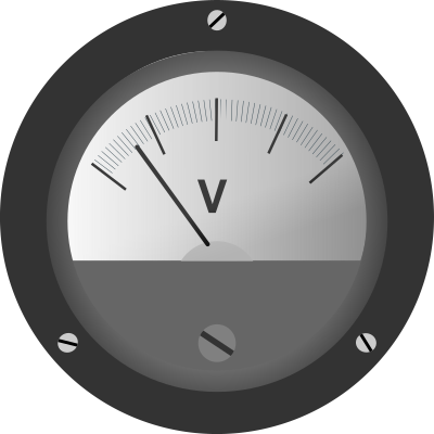 Bakelite Voltmeter clipart