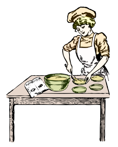 Baker in color clipart
