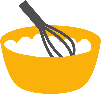 Baking whisk and bowl clipart