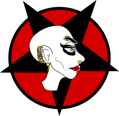 Bald Black Metal Girl clipart