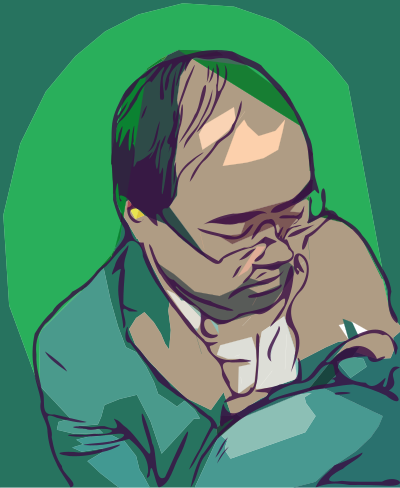Bald Head Man with Glasses clipart