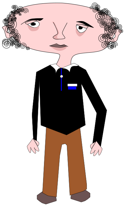 Bald Man Cartoon clipart