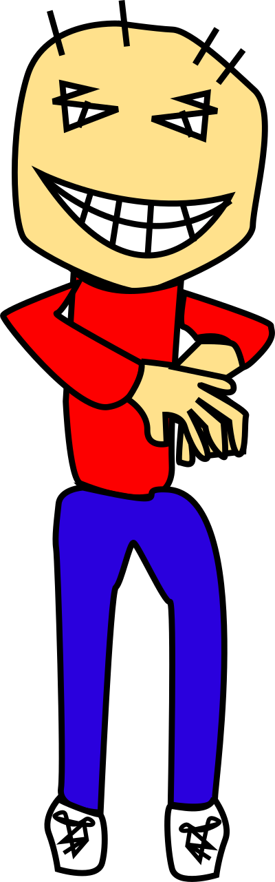 Bald man with arms crossed clipart