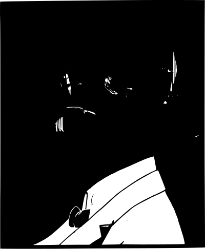 Balding Man's Head clipart