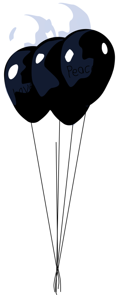 Balionai, balloons, blue clipart