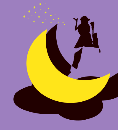 Ballerina on the moon clipart