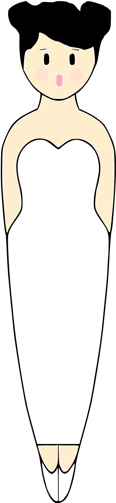 Ballerina Pencil Pal in gown clipart
