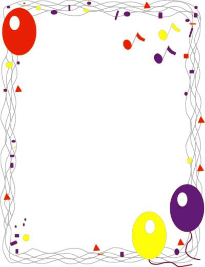 Balloon Border clipart