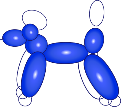 Balloon Dog Blue clipart