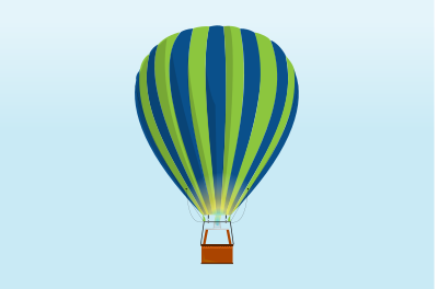 Balloon in the sky clipart