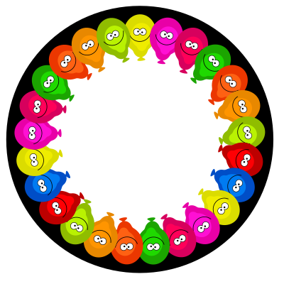 Balloon Round Page Border clipart